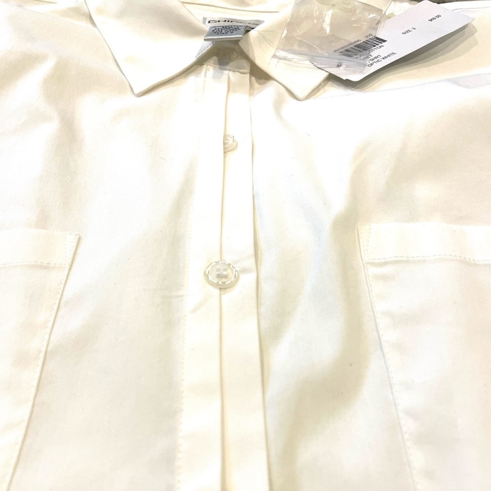 Chicos Stretch Shirt NWT White size 3 (XL)